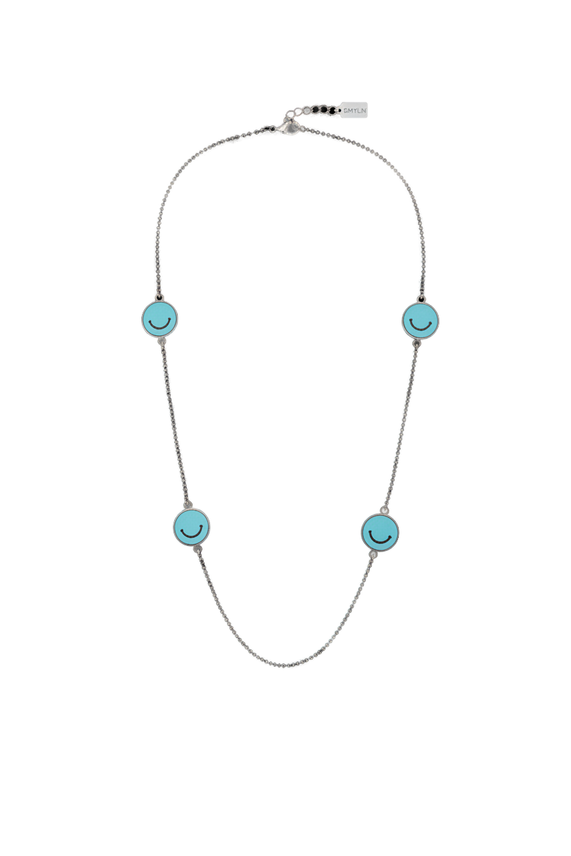 Smiley Necklace – Blue