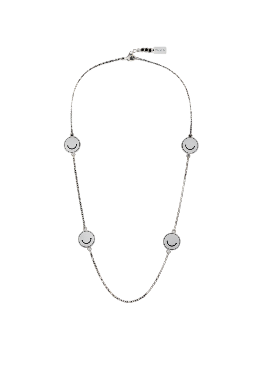Smiley Necklace — Silver