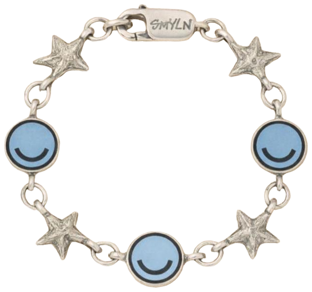 Star Smiley Bracelet — Blue